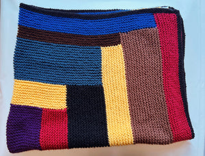 Abstract Multicolored Afghan
