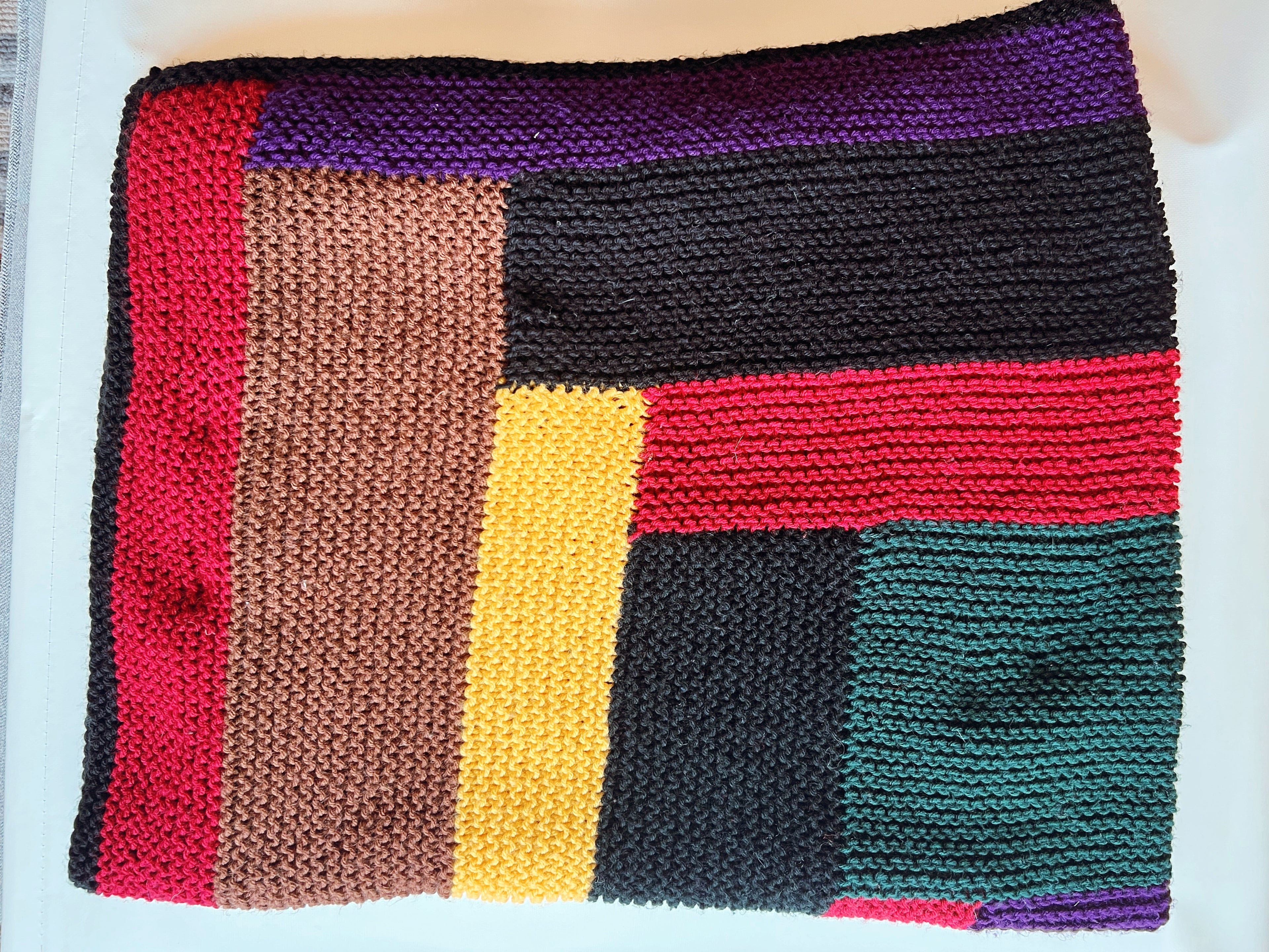 Abstract Multicolored Afghan