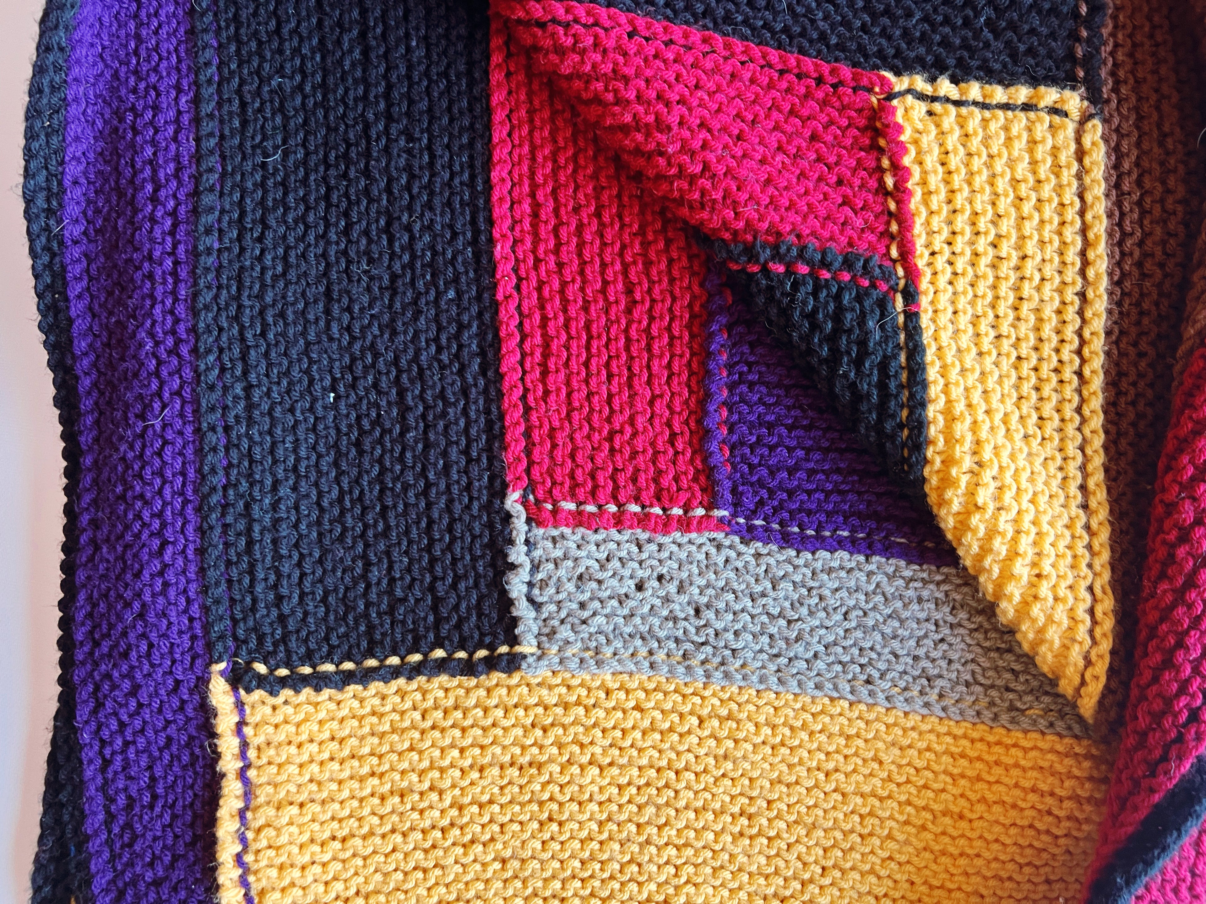 Abstract Multicolored Afghan