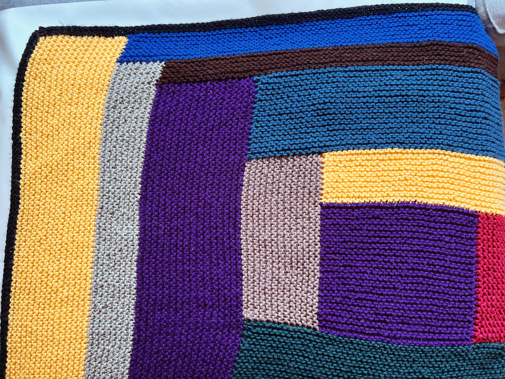 Abstract Multicolored Afghan
