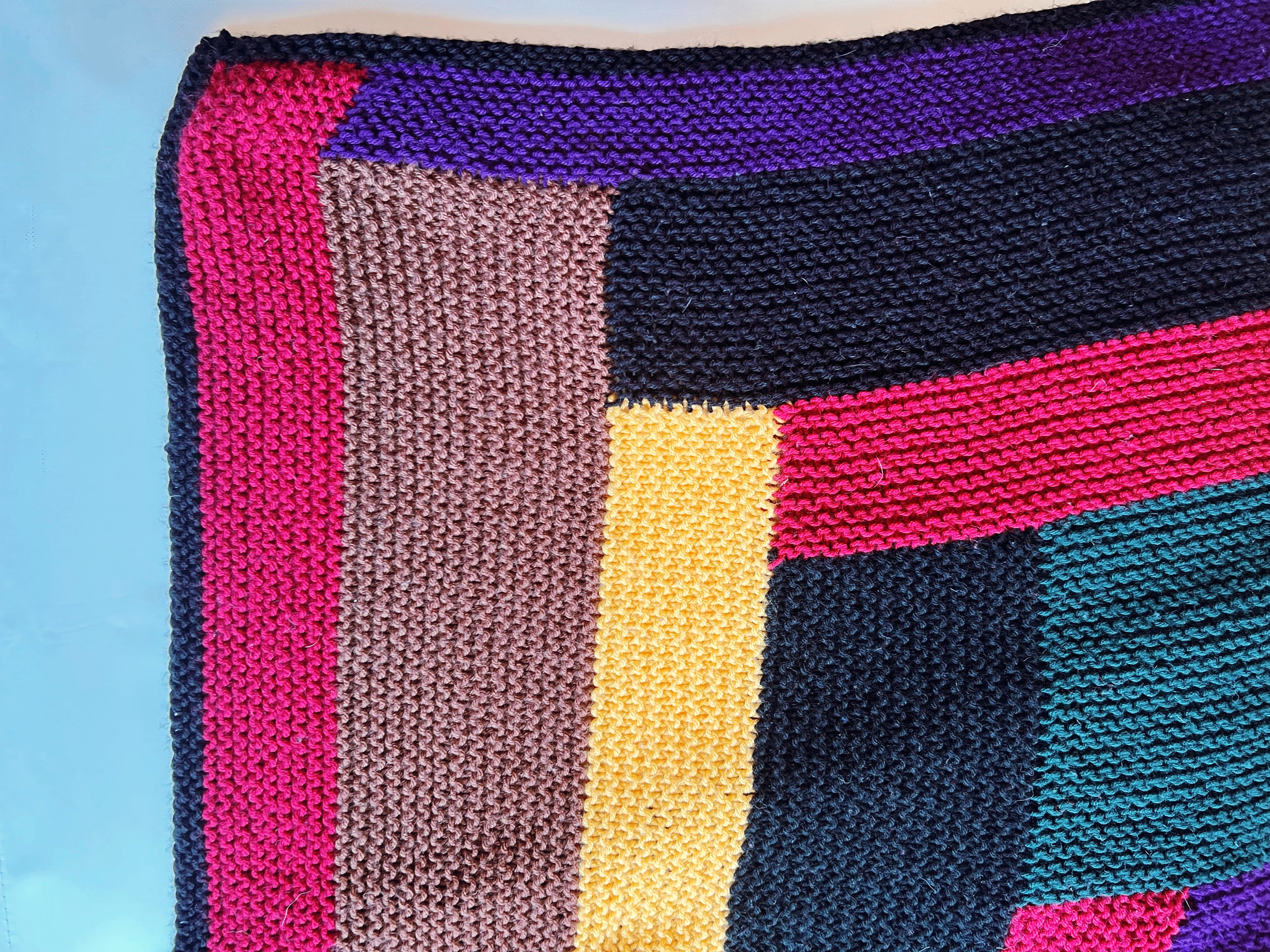 Abstract Multicolored Afghan