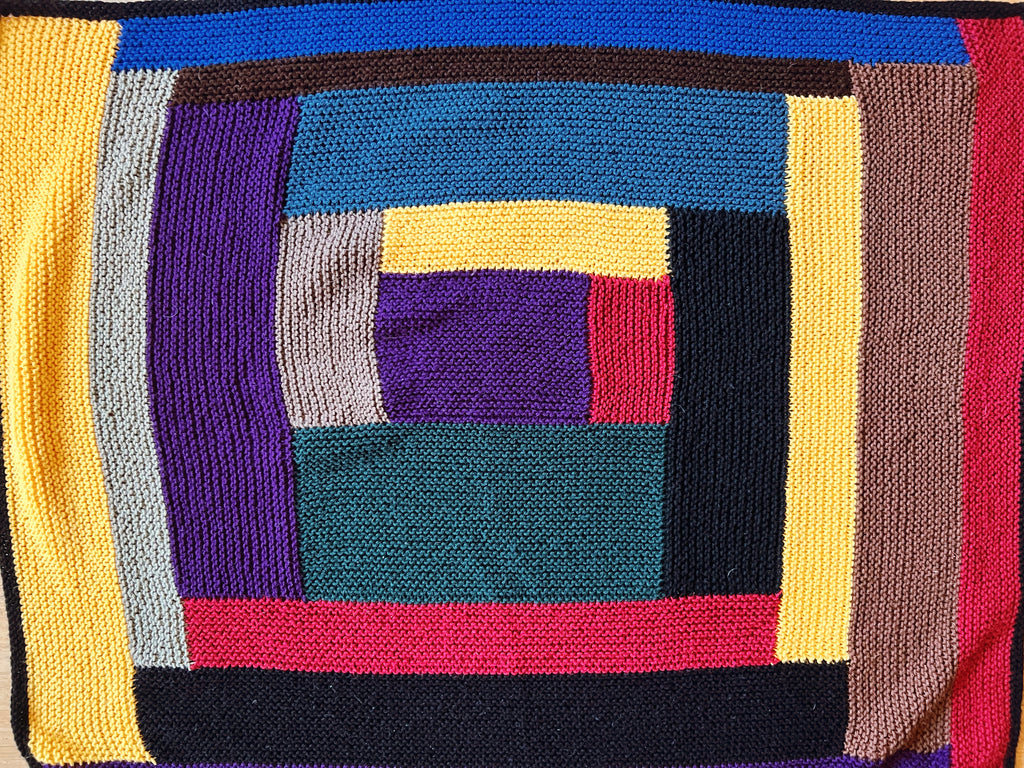 Abstract Multicolored Afghan