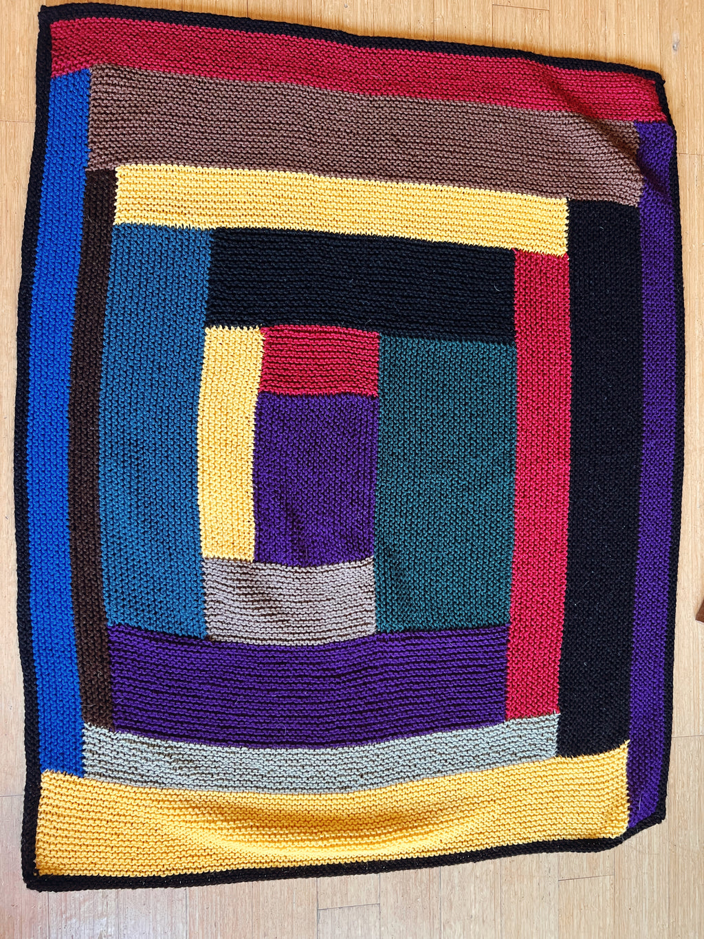 Abstract Multicolored Afghan