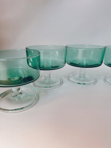 Set of Mid Century Green Coupes