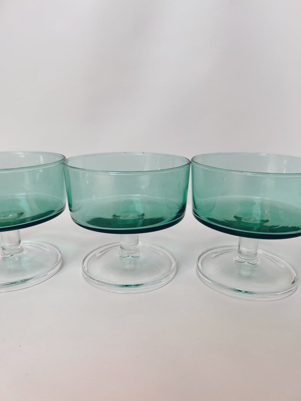 Set of Mid Century Green Coupes