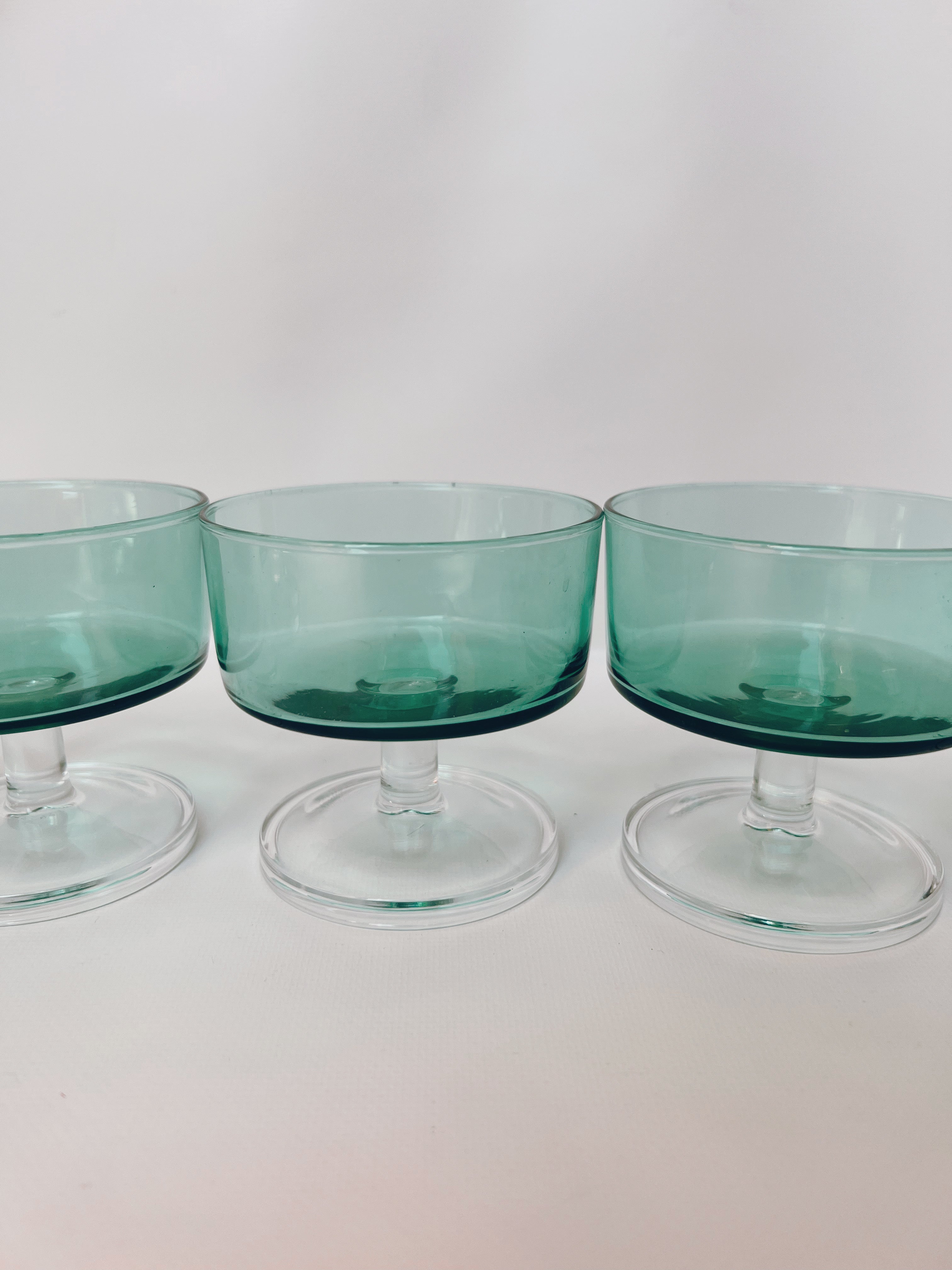 Set of Mid Century Green Coupes