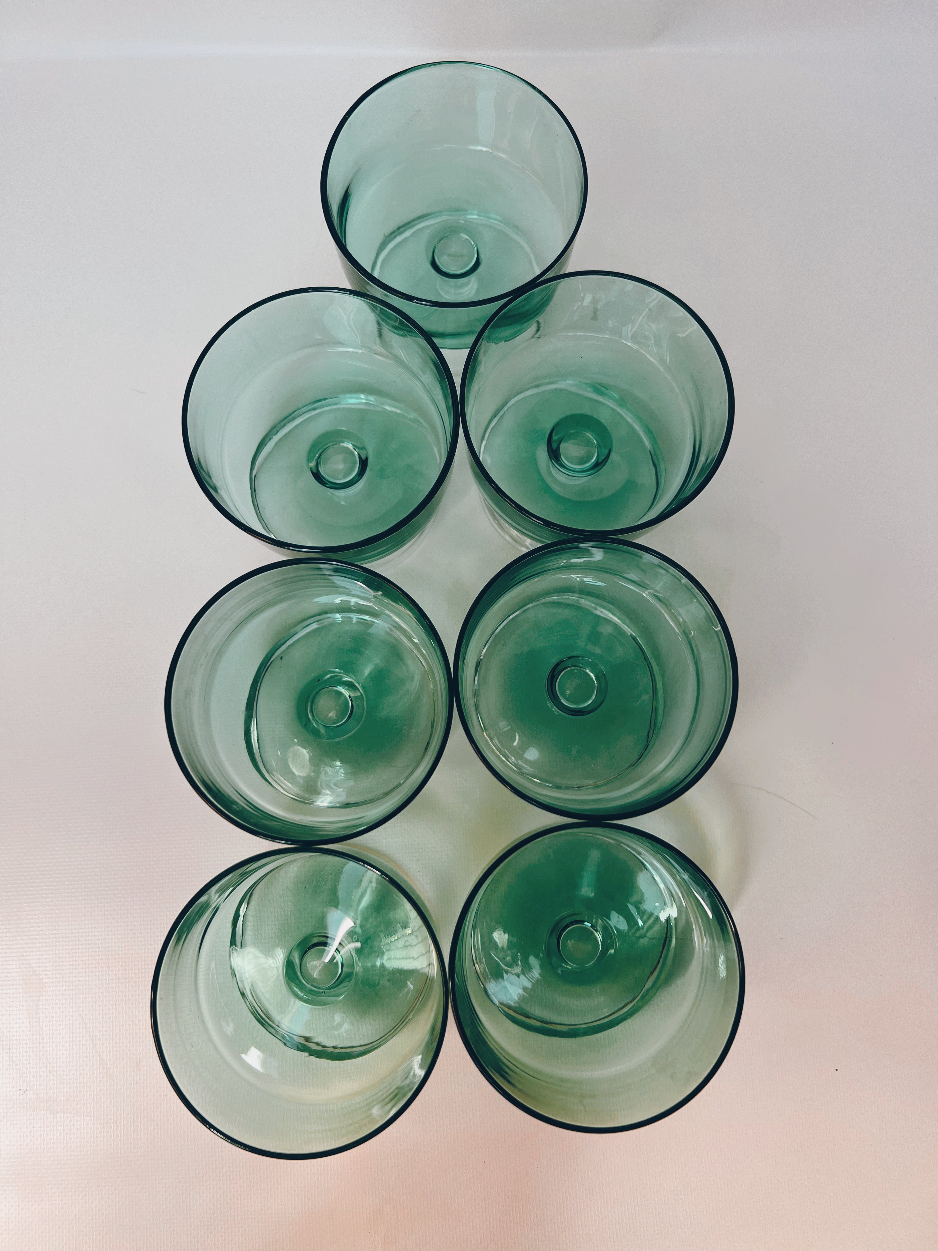Set of Mid Century Green Coupes