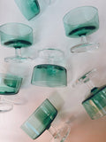 Set of Mid Century Green Coupes