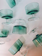 Set of Mid Century Green Coupes