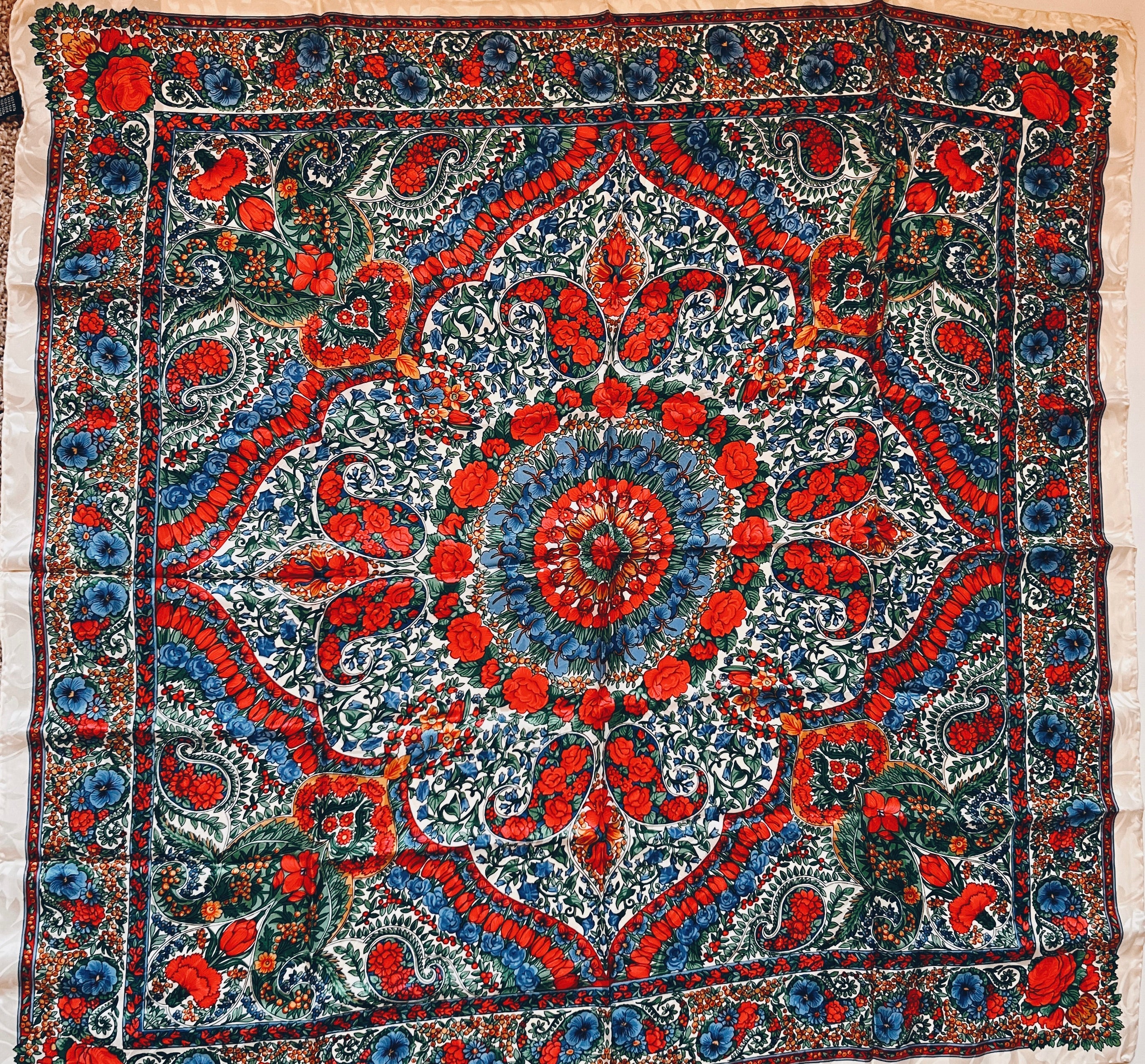 Silk Floral Scarf