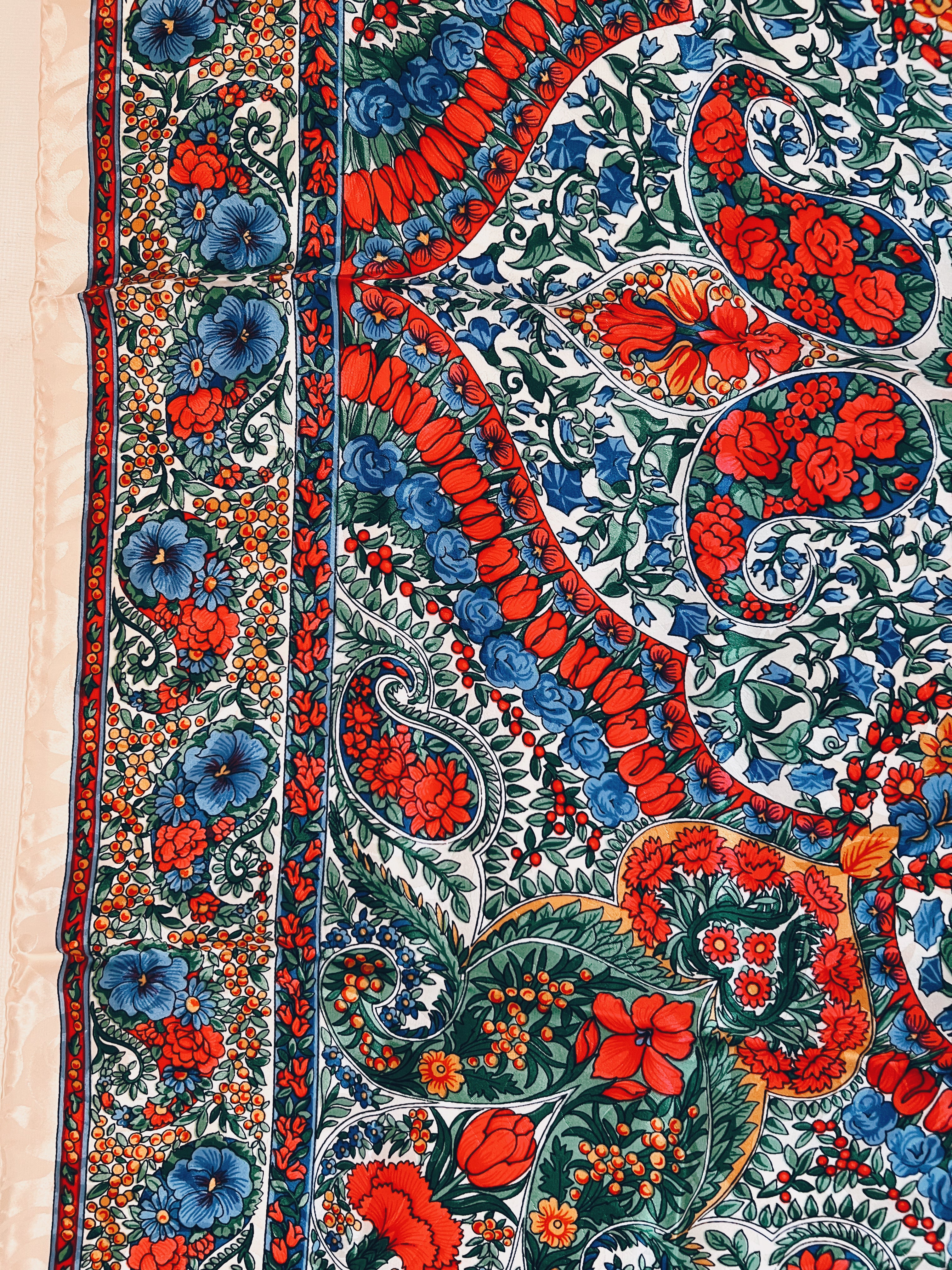 Silk Floral Scarf