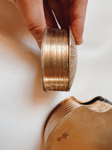 Pair of Brass Shell Trinket Boxes