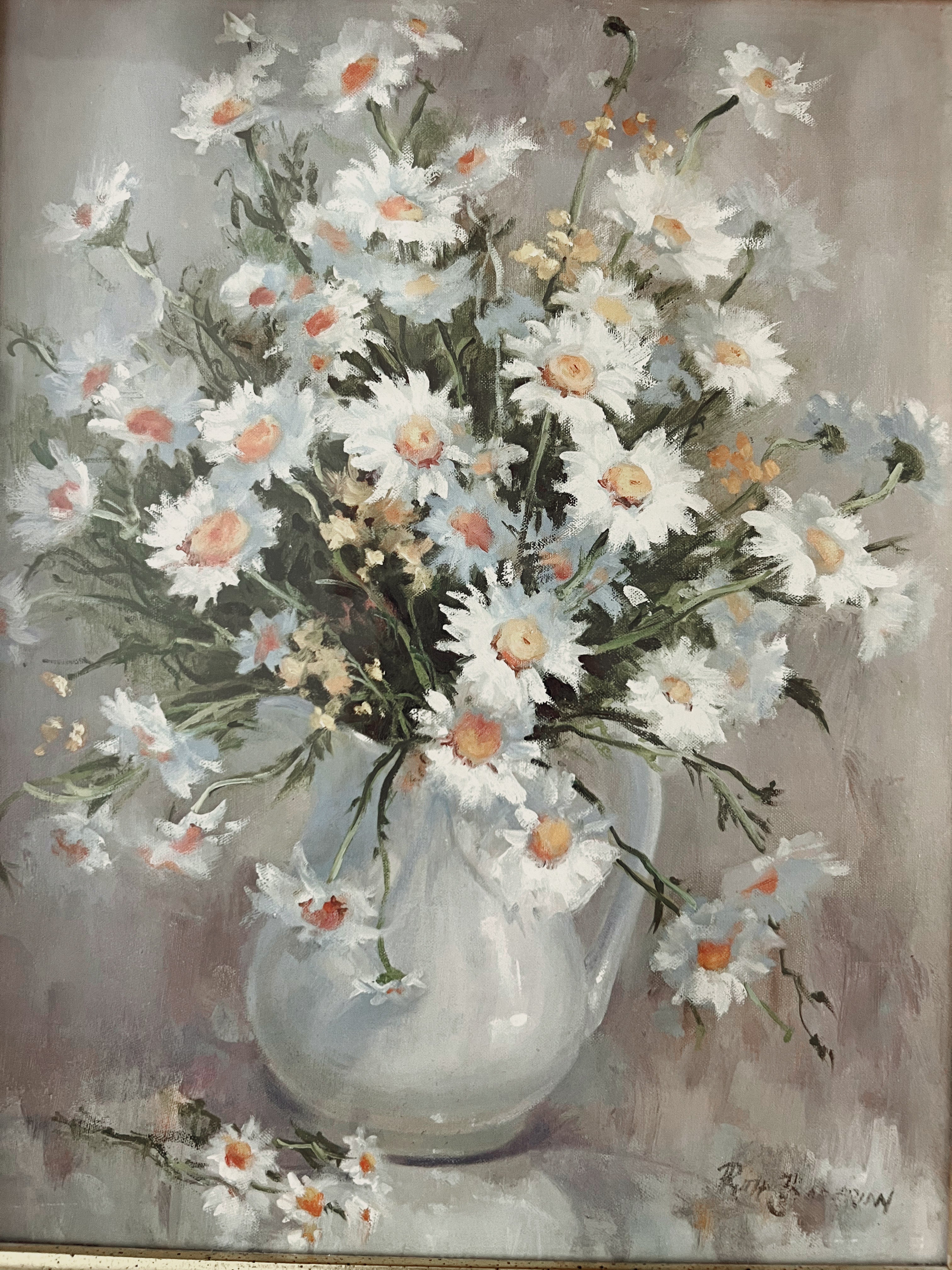Large Framed Floral Print