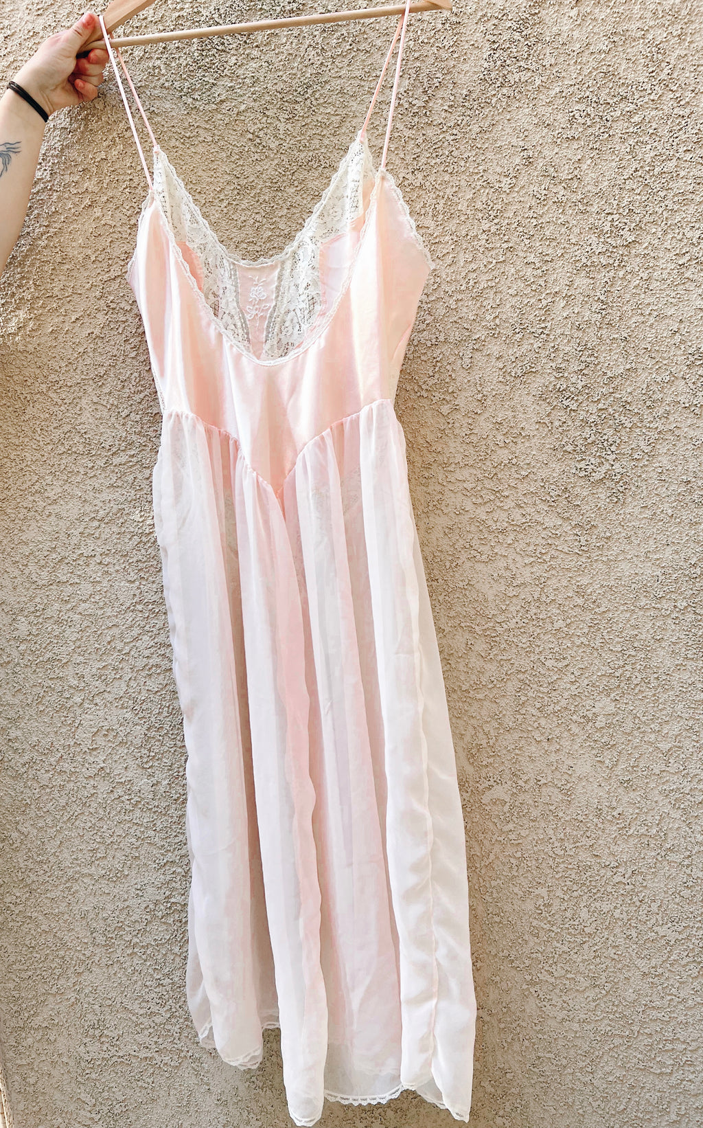 Pale Pink Slip Dress - Size 12