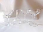 Set of Mid Century Hollow Stem Champagne Glasses