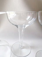 Set of Mid Century Hollow Stem Champagne Glasses