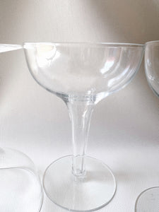 Set of Mid Century Hollow Stem Champagne Glasses
