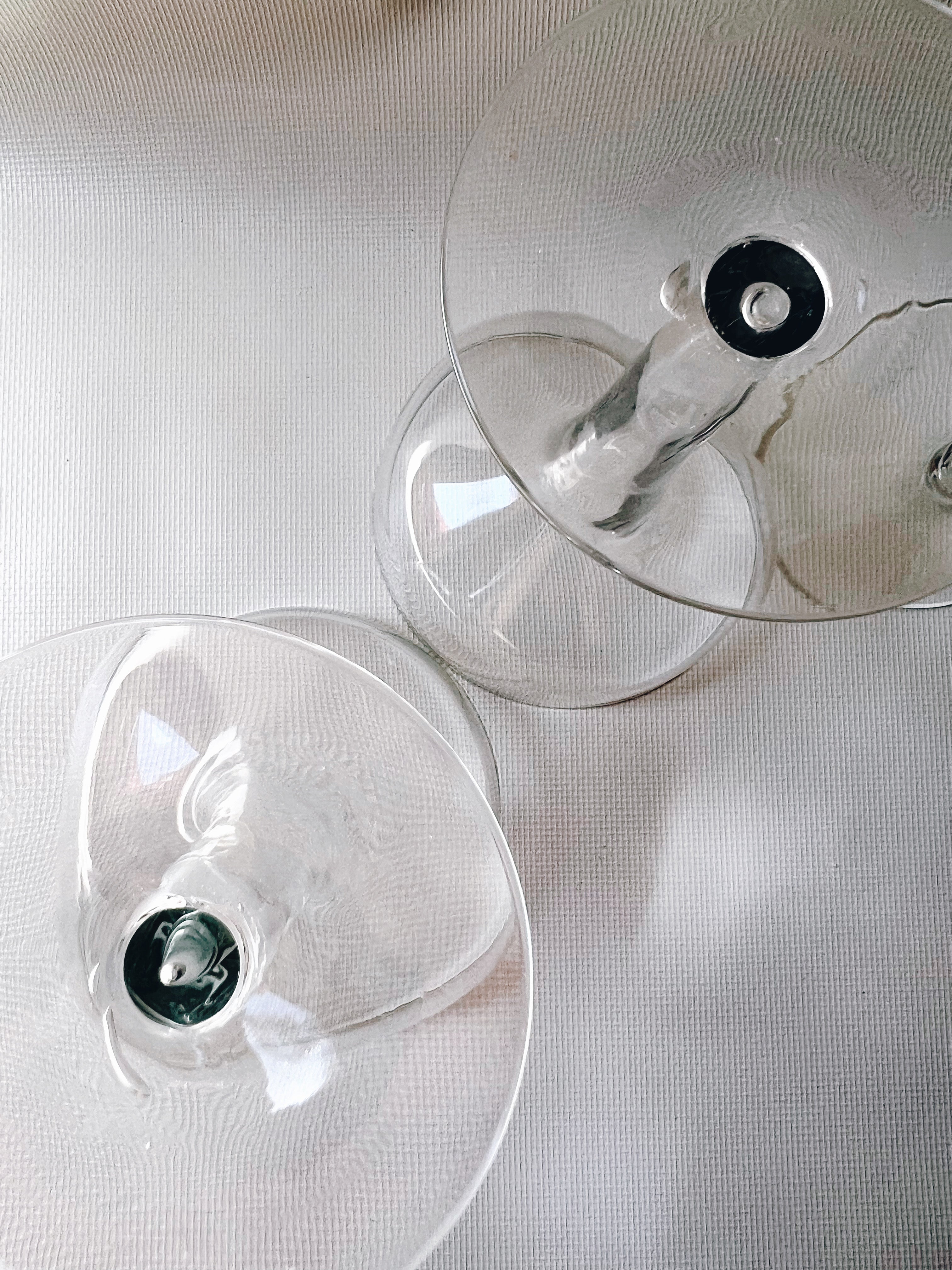 Set of Mid Century Hollow Stem Champagne Glasses