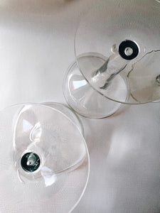 Set of Mid Century Hollow Stem Champagne Glasses