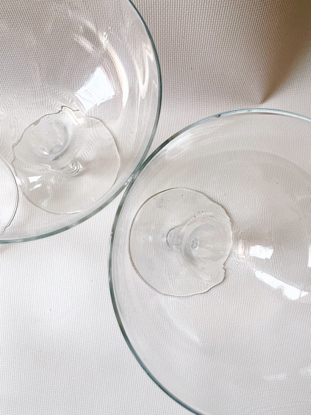 Set of Mid Century Hollow Stem Champagne Glasses