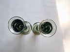 Pair of Green Bubble Base Candle Holders