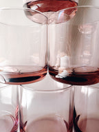 Libbey Glass Pink Tumblers - Set of 7