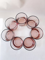 Libbey Glass Pink Tumblers - Set of 7