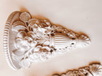 Pair of Ivory Floral Shelves