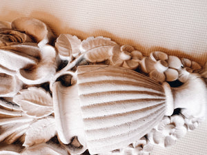 Pair of Ivory Floral Shelves