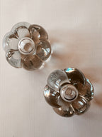Glass Pumpkin Shaped Candle Holders