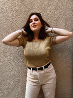 Vintage Gold Shirt - Size PS