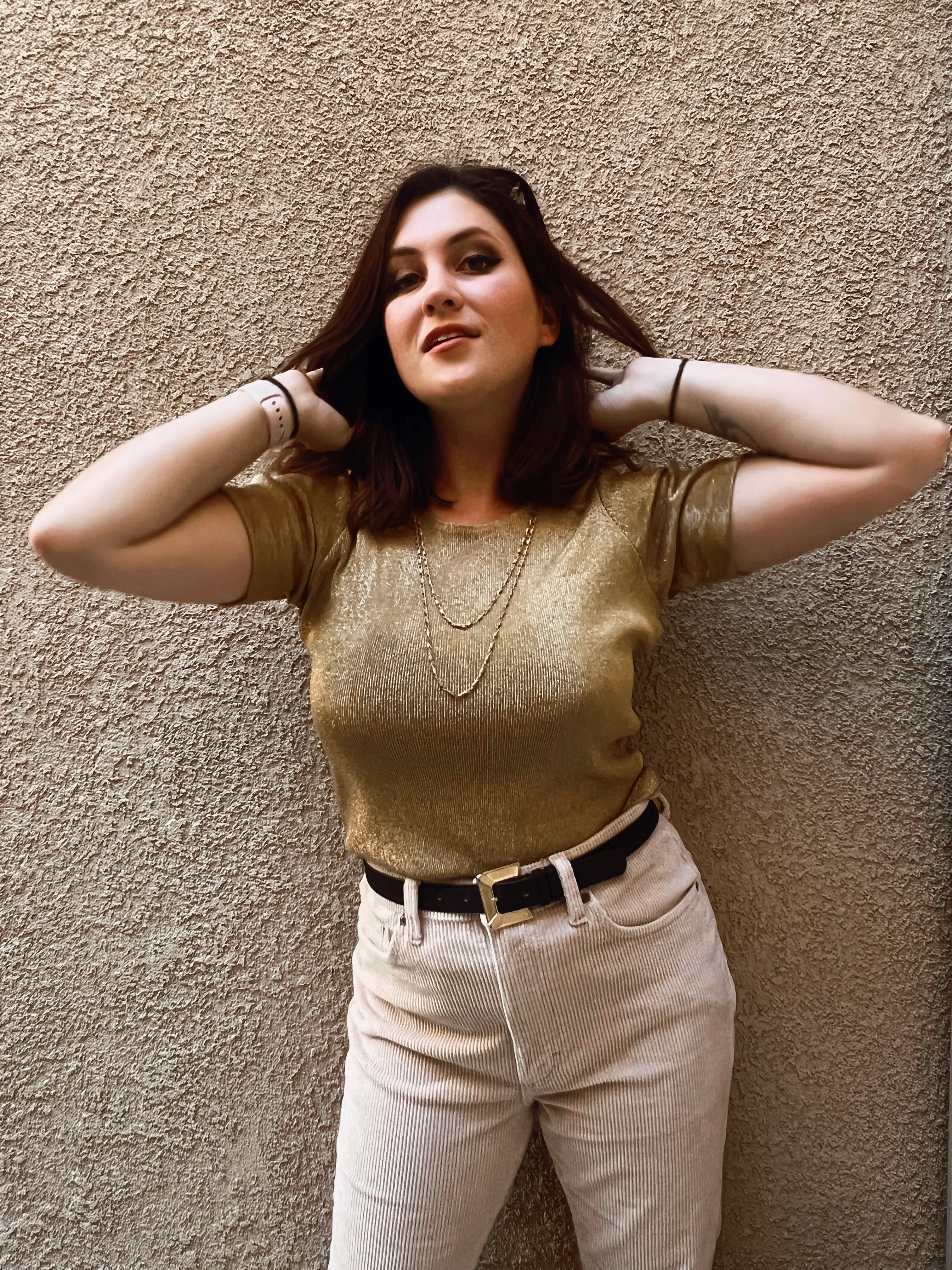 Vintage Gold Shirt - Size PS