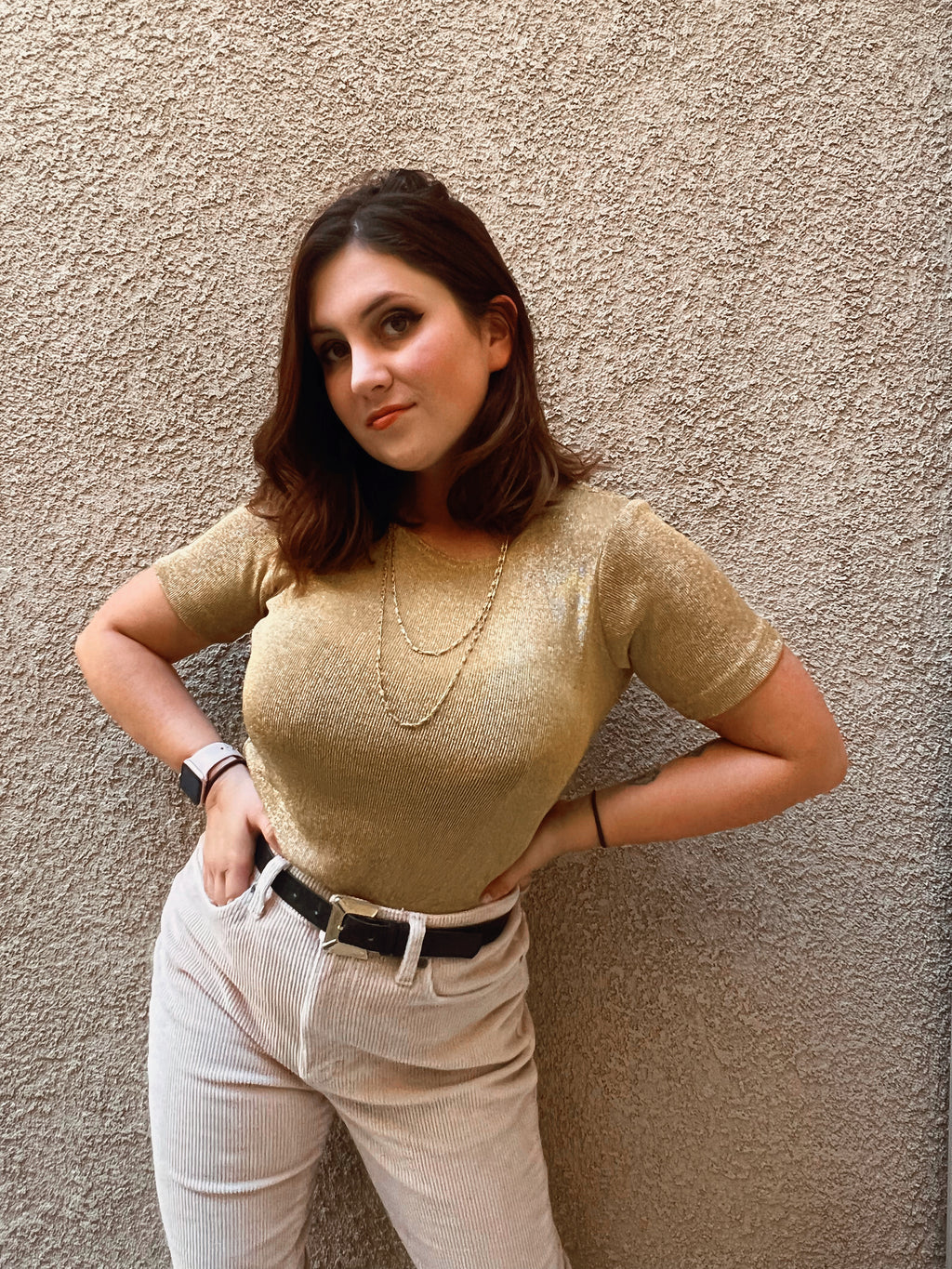 Vintage Gold Shirt - Size PS