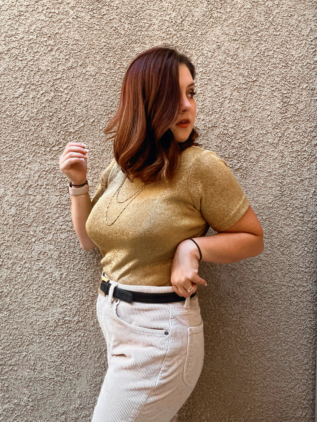 Vintage Gold Shirt - Size PS