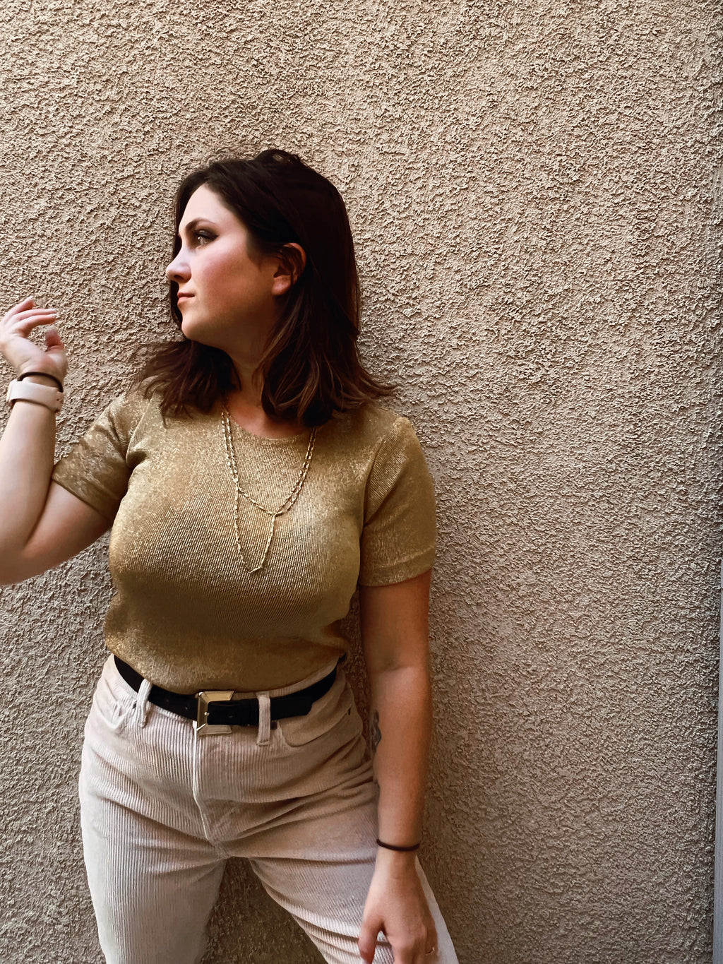 Vintage Gold Shirt - Size PS