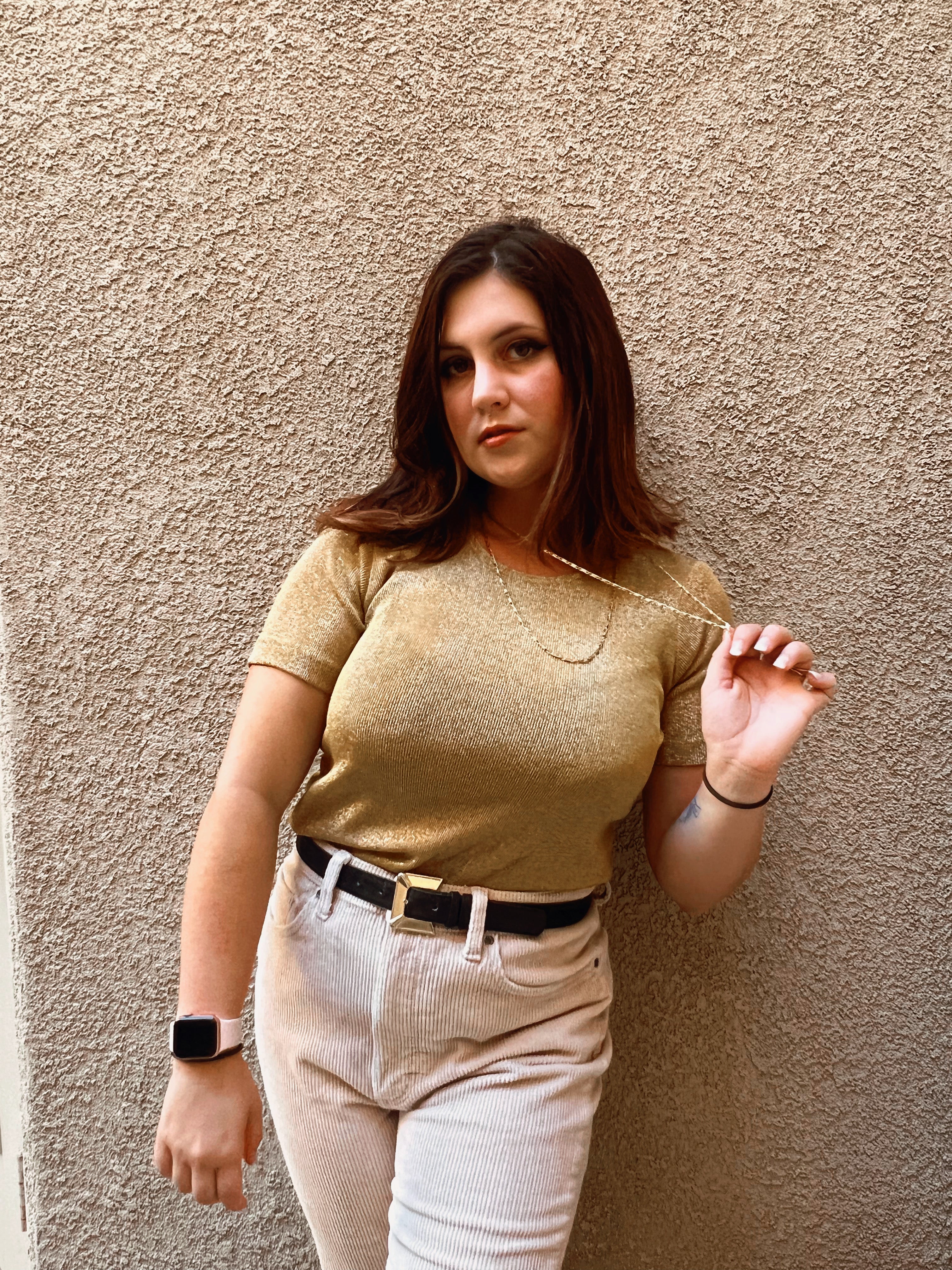 Vintage Gold Shirt - Size PS