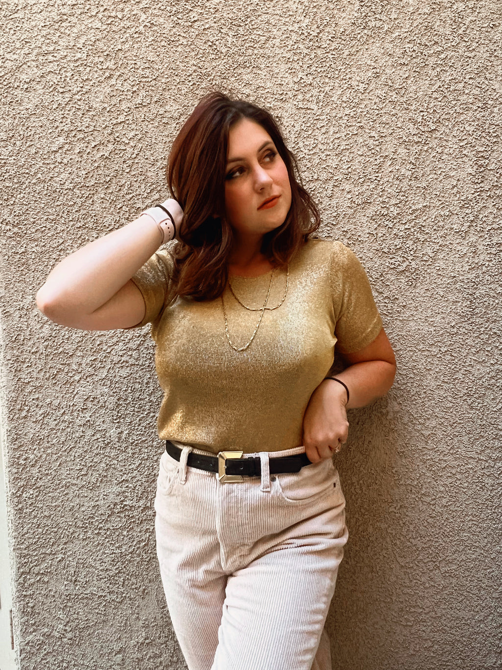 Vintage Gold Shirt - Size PS
