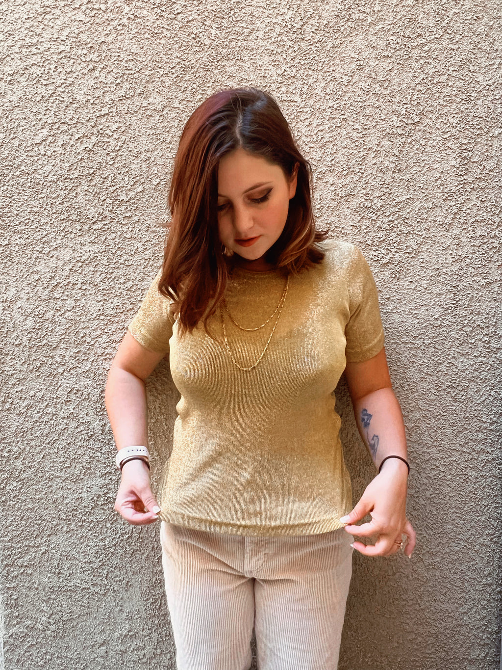 Vintage Gold Shirt - Size PS