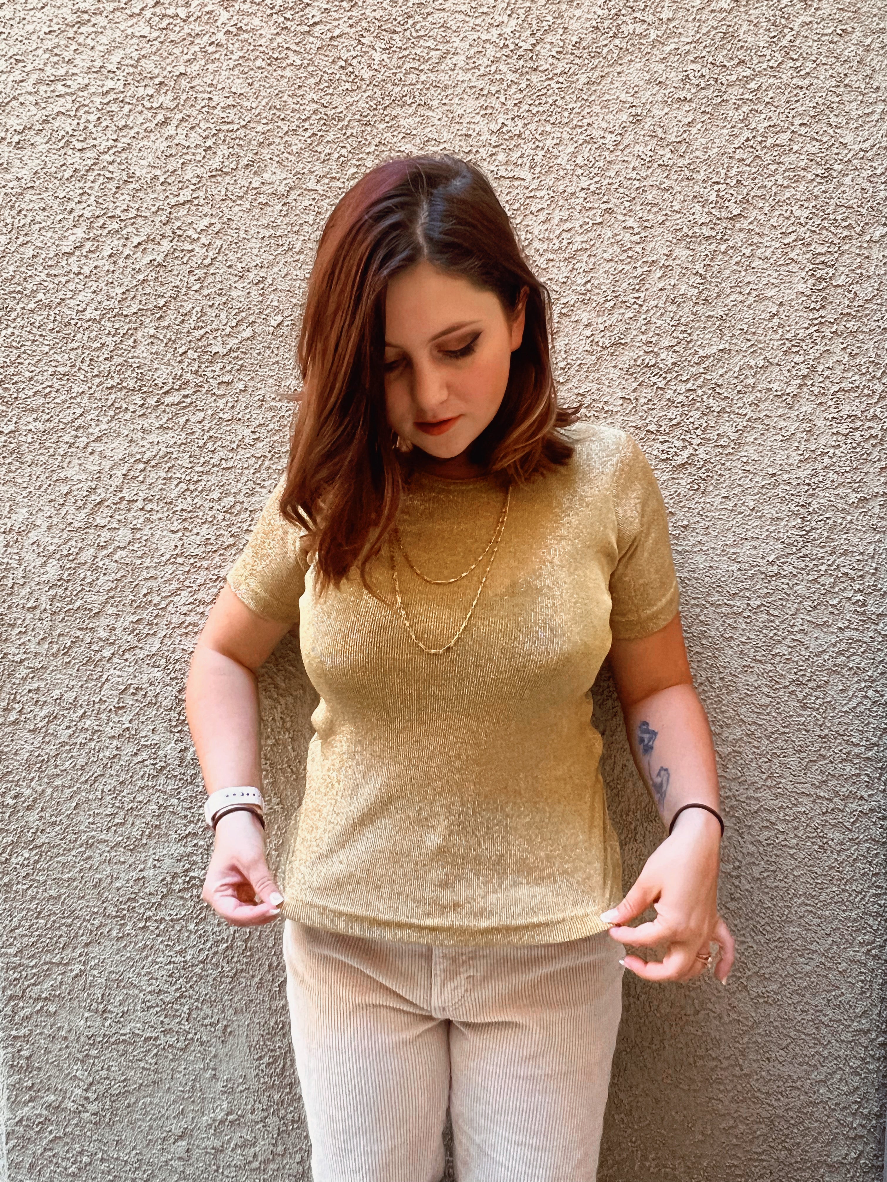 Vintage Gold Shirt - Size PS