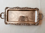 Large Detailed Silver Serving Tray