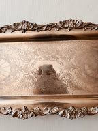 Large Detailed Silver Serving Tray