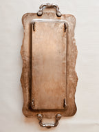 Large Detailed Silver Serving Tray
