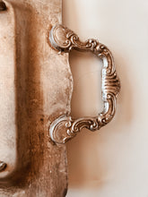 Load image into Gallery viewer, Large Detailed Silver Serving Tray
