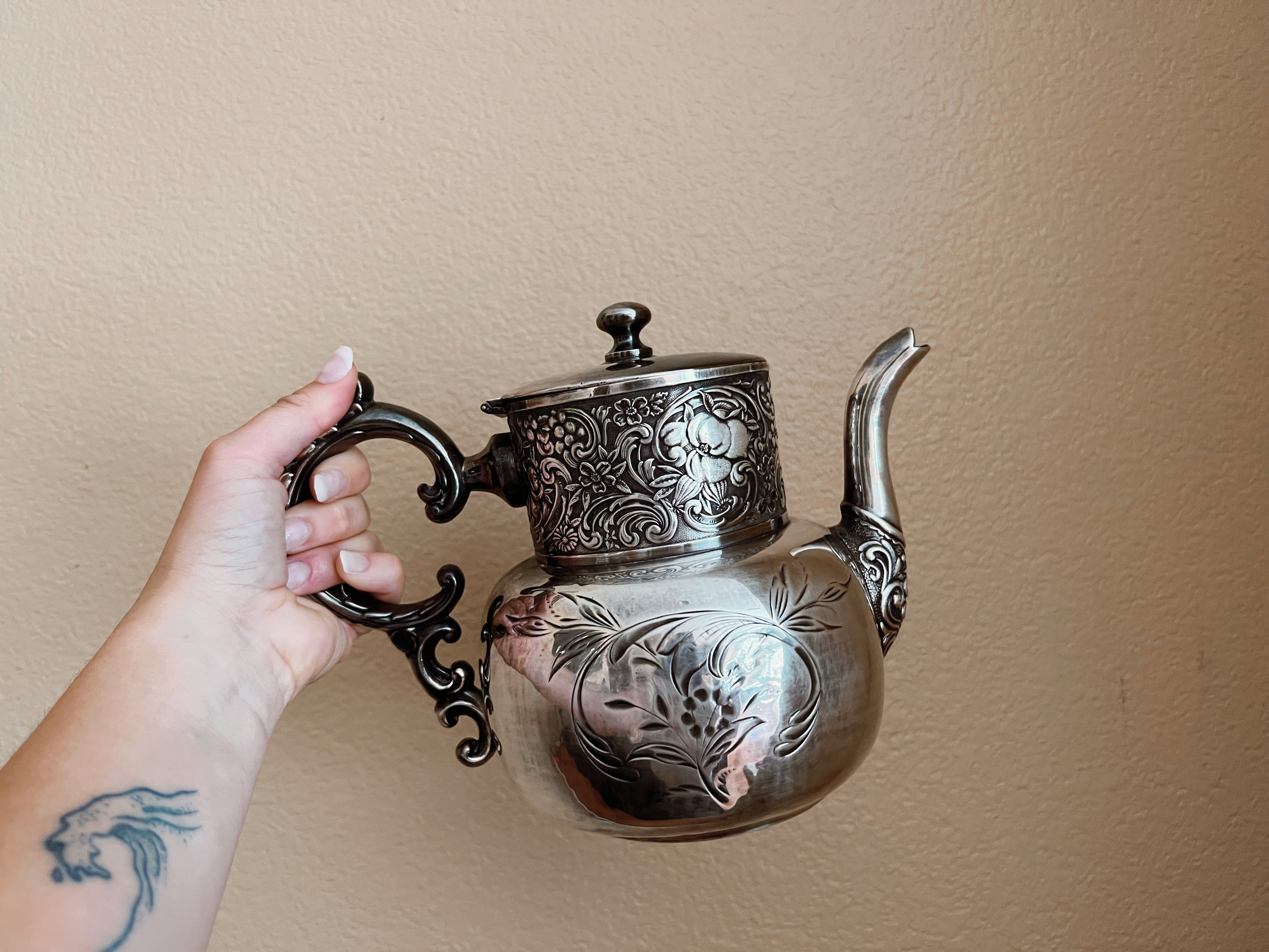 Ornate Silver Teapot