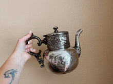 Load image into Gallery viewer, Ornate Silver Teapot
