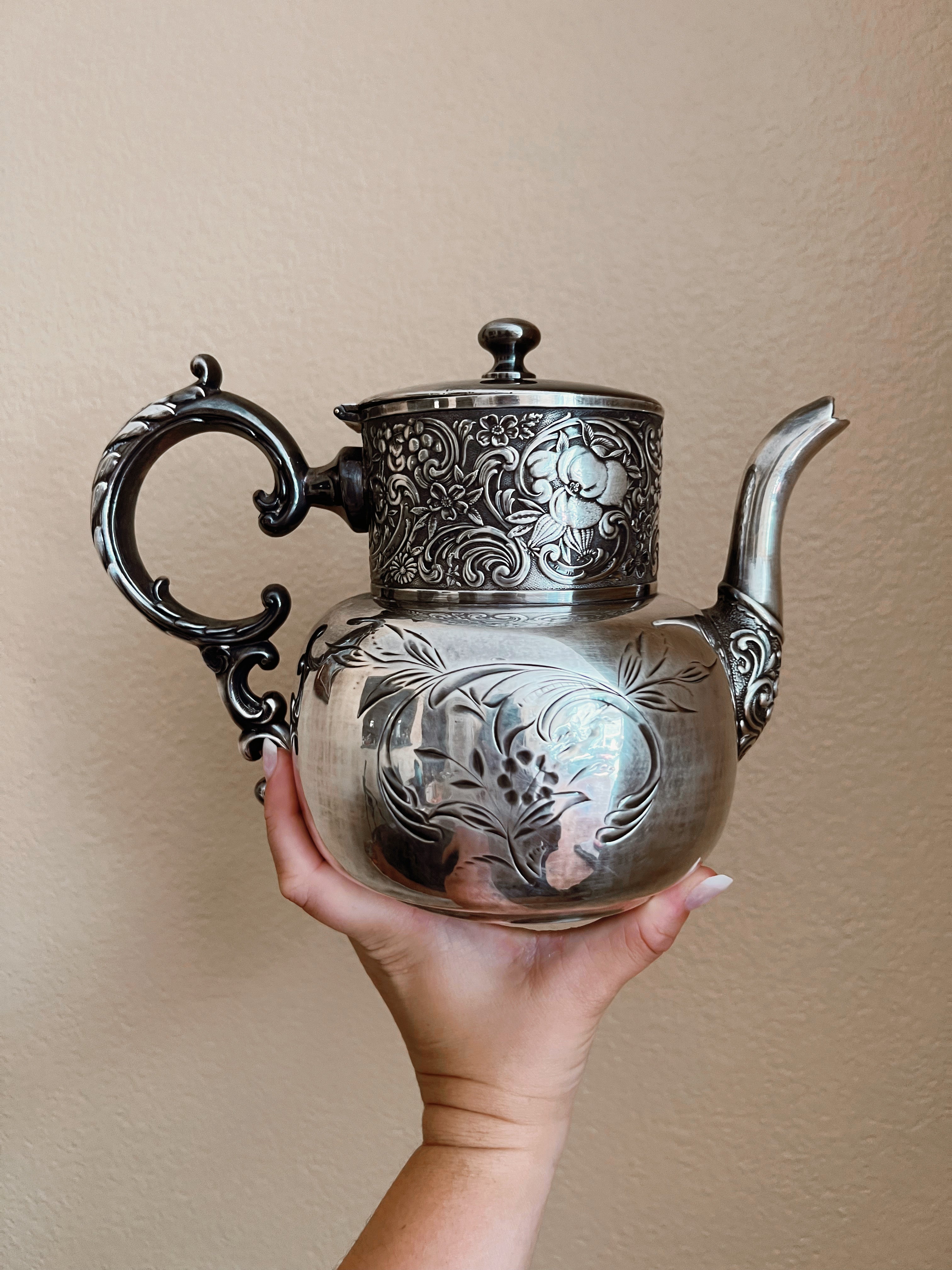 Ornate Silver Teapot