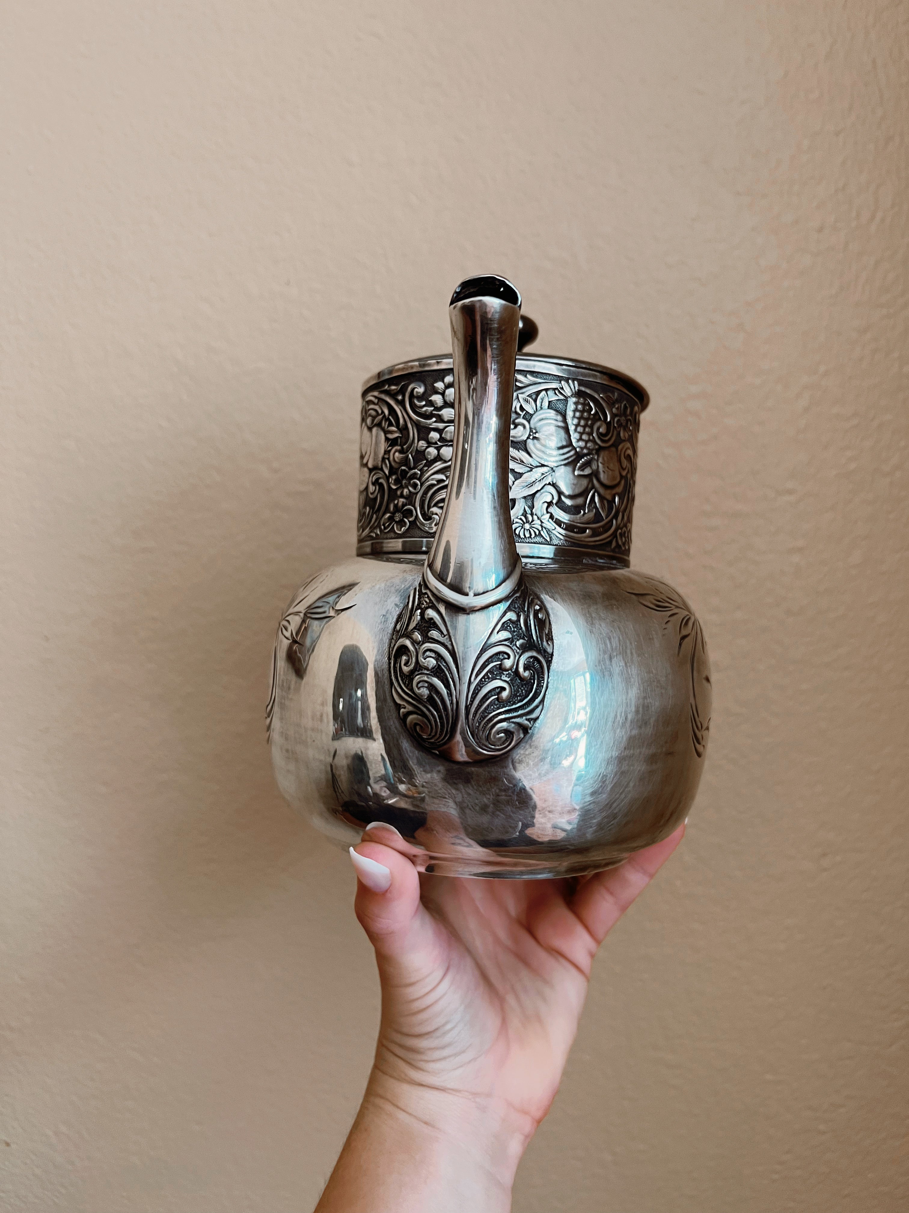 Ornate Silver Teapot