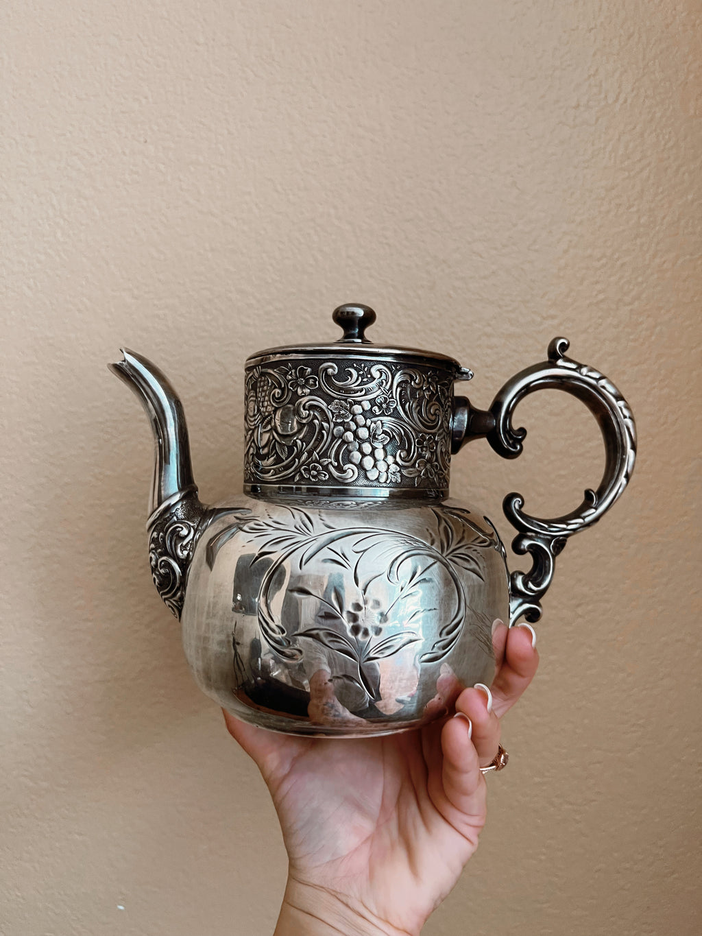 Ornate Silver Teapot