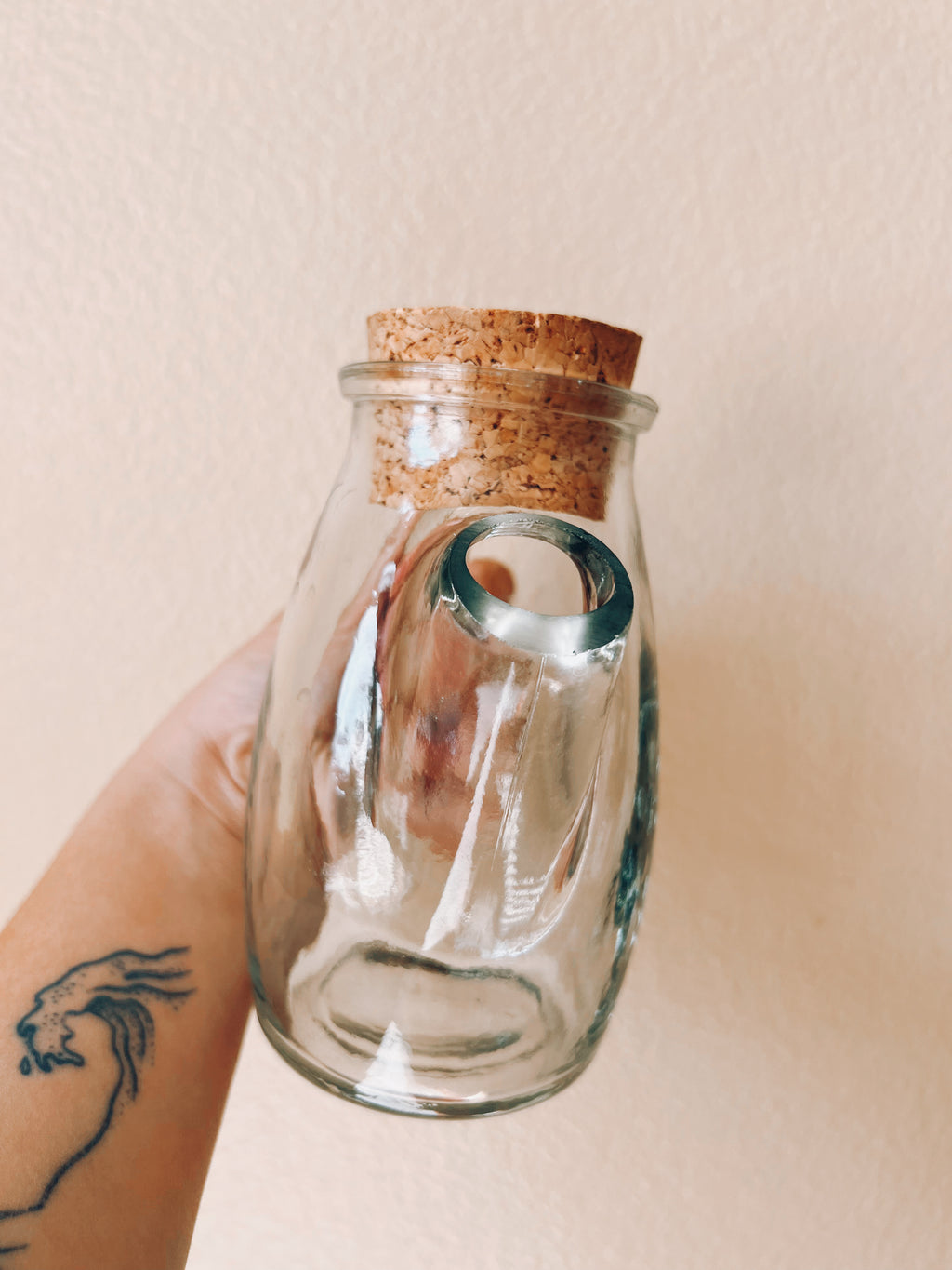 Little Glass Pitcher with Cork