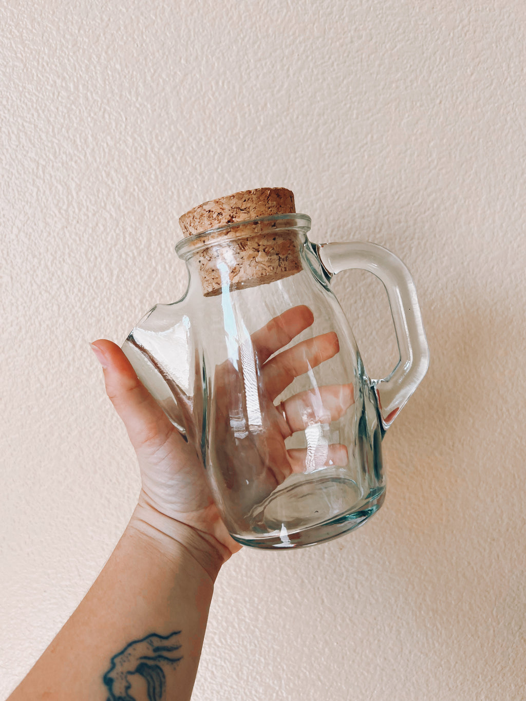 Little Glass Pitcher with Cork